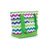 Taška plážová SPOKEY ACAPULCO termo, malá zelená zigzag 39 x 15 x 27 cm