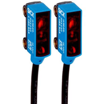 SICK Fotoelektrický snímač, řada: W2S-2 LED s bodovým světlem Blok 3kolíkový konektor, výstup: NPN Jednocestný IP67