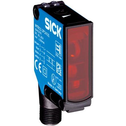 SICK Fotoelektrický snímač, řada: WTB LED Pravoúhlý 4kolíkový M12, výstup: PnP Potlačení pozadí IP67, IP68
