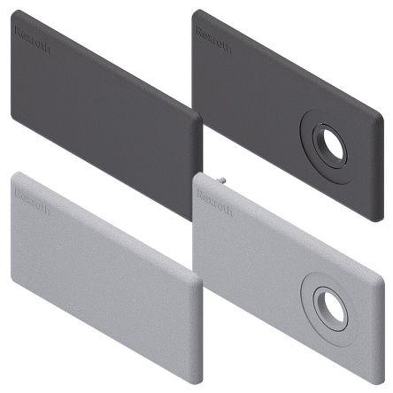 Bosch Rexroth Obdélníková krytka, Polypropylen barva Šedá, pasuje do profilu: 45 x 90 mm, pasuje do drážky : 10 mm