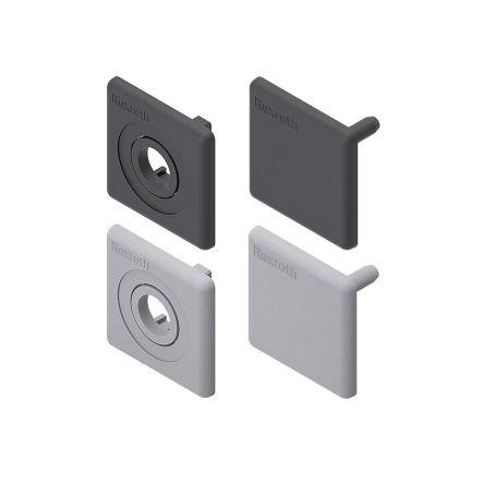 Bosch Rexroth Čtvercová krytka, Polypropylen barva Šedá, pasuje do profilu: 40 x 40 mm, pasuje do drážky : 10 mm