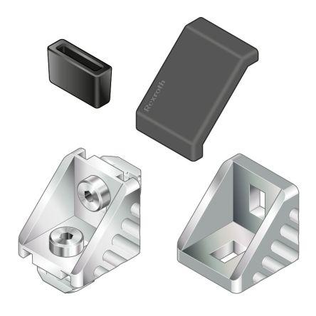 Bosch Rexroth Víčko rohového držáku, Polypropylen barva Šedá, pasuje do profilu: 20 x 20 mm