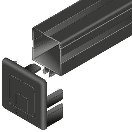 Bosch Rexroth Koncová krytka Krytka pro utěsnění kabelového kanálu s předděrovaným otvorem pro vedení kabelu,