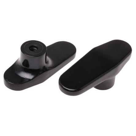 Upínací knoflík Duroplast barva Černá 1ramenné M8 RS PRO Otvor se závitem