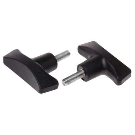 Upínací knoflík Duroplast barva Černá 2ramenné M8 RS PRO Závitový čep