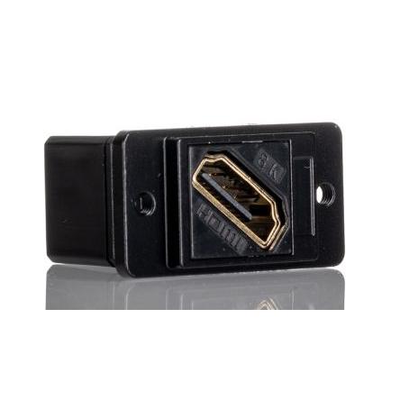 RS PRO Průchozí konektor HDMI, 29 x 35.5 x 19 mm Vnitřní, počet kontaktů: 1, orientace těla: Rovný, 40V