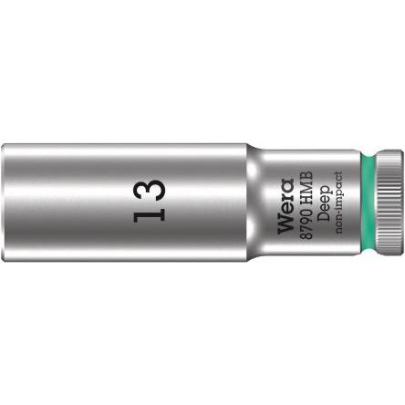 Zásuvka 3/8 in pohon 64 mm 6 bodů Šestihran, celková délka: 131mm Wera