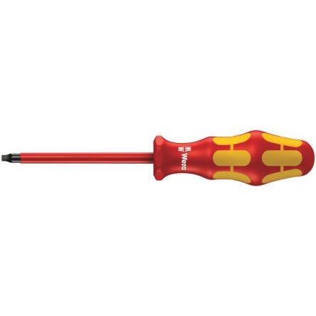 Izolovaný šroubovák, dělka lopatky: 150 mm Izolované Čtvercový hrot 1 Splňuje normu VDE/1000V, celková délka: 230mm Wera