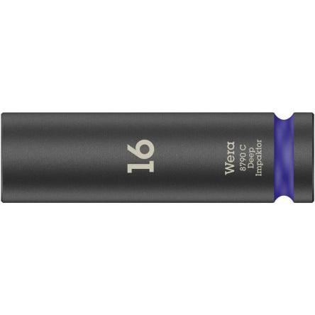 Nástrčkový klíč 1/2 in pohon 83 mm Standardní nástrčná hlavice Šestihran, celková délka: 150mm Wera