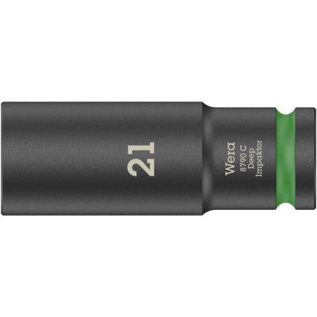 Nástrčkový klíč 1/2 in pohon 83 mm Standardní nástrčná hlavice Šestihran, celková délka: 150mm Wera