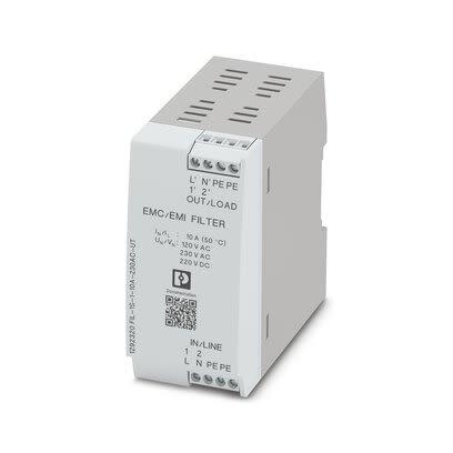 Filtr EMC, 470 nF, 230V ac, 50Hz, 60 Hz, Lišta DIN 3.3 mH, Šroubový spoj, 10 A, počet fází: 1, 200 μA, Phoenix Contact,