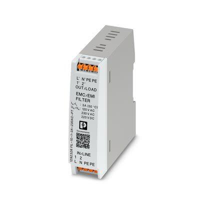 Filtr EMC, 2.2 nF, 230V ac, 50Hz, 60 Hz, Lišta DIN 2.7 mH, Zatlačovací, 3 A, počet fází: 1, 200 μA, Phoenix Contact, 940