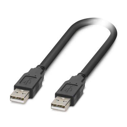 Phoenix Contact Kabel USB Vnější, A: USB typu A, 500 mm Vnější, Černá, B: USB typu A
