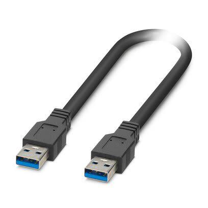 Phoenix Contact Kabel USB Vnější, A: USB typu A, 1.5 m Vnější, Černá, B: USB typu A