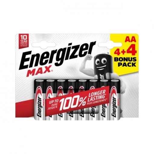Baterie Energizer MAX AA/R06, Blistr(4+4) cena za balení 8 ks