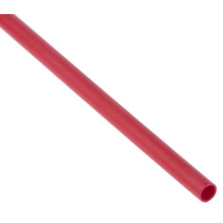 RS PRO Teplem smrštitelné bužírky průměr 3.2 mm Červená smršťovací poměr 2:1 Polyolefin 1.2m