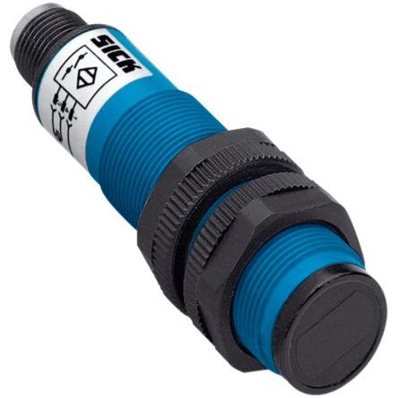 SICK Fotoelektrický snímač, řada: VTF18 LED Válcovitý 4kolíkový M12, výstup: PnP Blízkost IP67