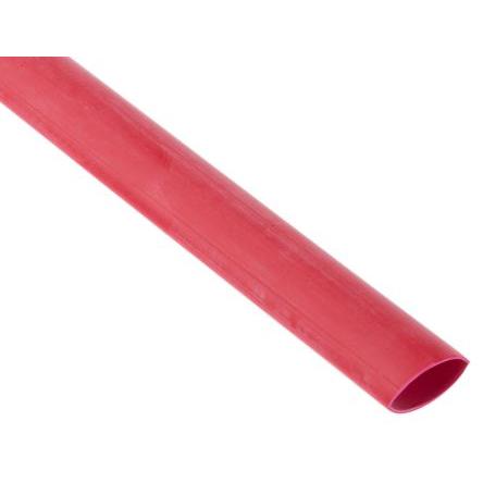RS PRO Teplem smrštitelné bužírky průměr 9.5 mm Červená smršťovací poměr 2:1 Polyolefin 1.2m