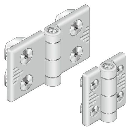 Dveřní pant, Odlévaný hliník, pasuje do profilu: 8 to 10 mm², pasuje do drážky : 8 to 10 mm² Bosch Rexroth