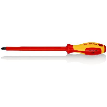 Šroubovák Pozidriv, dělka lopatky: 200 mm Vysokojakostní ocel Izolované hrot PZ4, celková délka: 320mm Knipex
