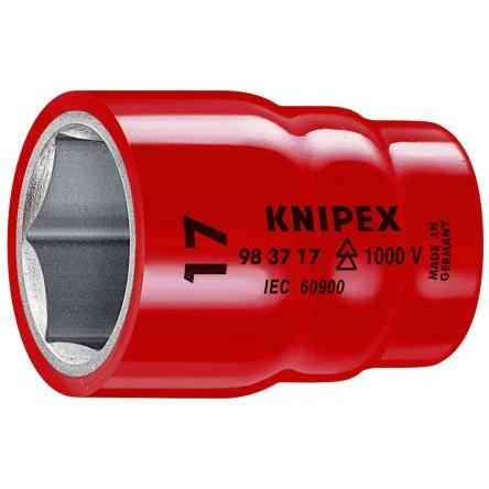 Zásuvka 3/8 in pohon 3/8 in 6 bodů Čtvercový Splňuje normu VDE/1000V, celková délka: 49mm Knipex