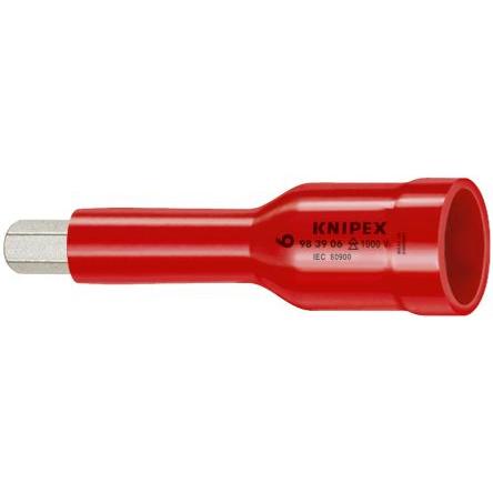 Zásuvka 3/8 in pohon 3/8 in Standardní Čtvercový Splňuje normu VDE/1000V, celková délka: 75mm Knipex