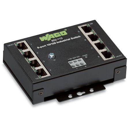 Síťové přepínače, model: WAGO 852-112 8portový 100Mbps WAGO Řízený přepínač