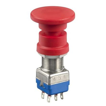 APEM Tlačítkový spínač, řada: ASSY Polymer SMP 21.8 mm, barva LED: Červená