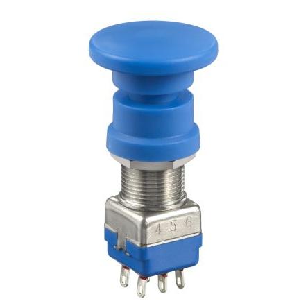 APEM Tlačítkový spínač, řada: ASSY Polymer SMP 21.8 mm, barva LED: Modrá