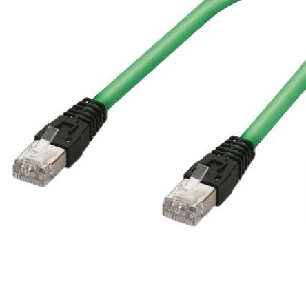 F Lutze Ltd Cat5e Ethernetové kabely, Zelená, Polyuretan, A: RJ45 Vnější, B: RJ45 Vnější 1 m, typ pláště: Stíněné, 50V