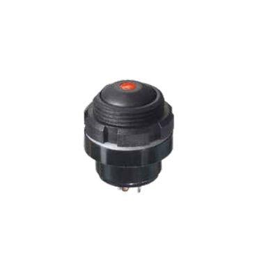 APEM Tlačítkový spínač, řada: IZ IP67 1 NO Panel Okamžité Osvětlené 15 mm 4A, barva LED: Červená 48 V dc 48 V ac