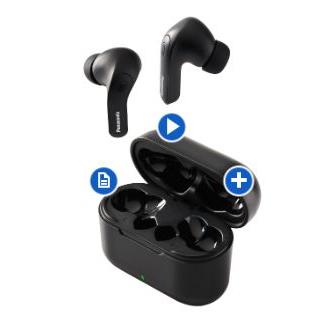 Sluchátka RZ-B310W Panasonic Bluetooth 5.4, Černá USB typ A, USB typu C