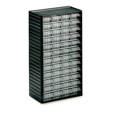 Skladovací jednotka se zásuvkami Šedá Polypropylen Průhledné zásuvky 550 mm x 310mm x 180 mm Treston