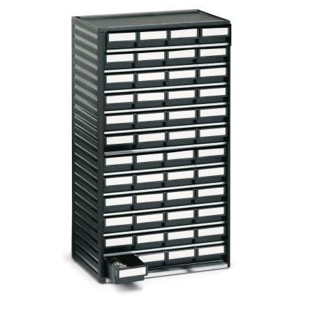 Skladovací jednotka se zásuvkami 48 Černá Polypropylen 550 mm x 310mm x 180 mm Treston