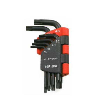 Klíč Torx, počet kusů: 6 T10, T15, T20, T25, T30, T40 tvar L Krátké rameno Facom