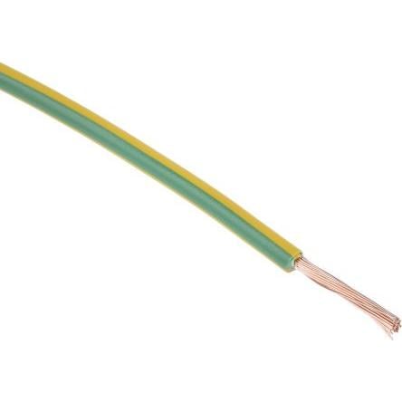Zapojovací vodič, řada: RS PRO, typ kabelu: Třída 5 BS EN 60228, typ kabelu: 2491X, prameny vodičů: 30/0.25 mm, Žlutá,