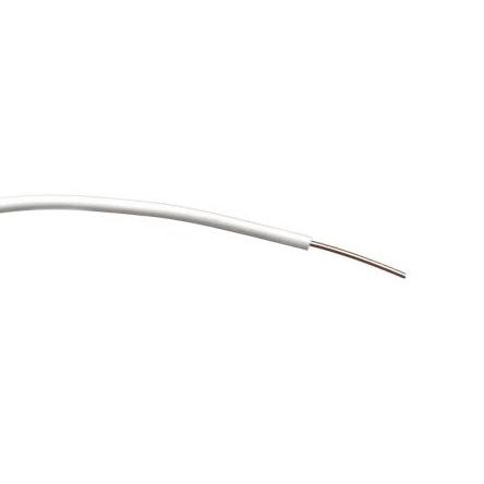 Zapojovací vodič, typ kabelu: Kulatý, prameny vodičů: 1/0.6 mm, Bílá, 1000V ac 100 m Polyvinylchlorid RS PRO