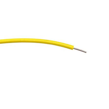 Zapojovací vodič, typ kabelu: Kulatý, prameny vodičů: 1/0.6 mm, Žlutá, 1000V ac 100 m Polyvinylchlorid RS PRO