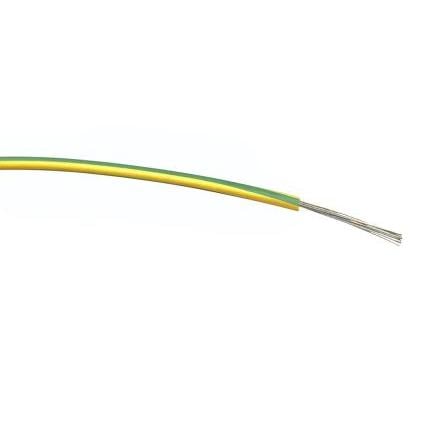 Zapojovací vodič, typ kabelu: Třída 5 BS EN 60228, prameny vodičů: 16/0.2 mm, Zelená, Žlutá, 1000V ac 100 m