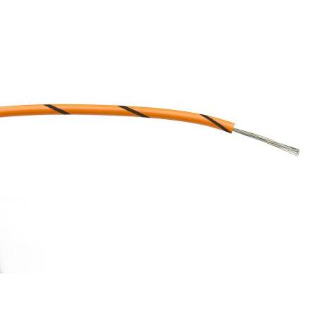 Zapojovací vodič, typ kabelu: Třída 5 BS EN 60228, prameny vodičů: 16/0.2 mm, Oranžová, Černá, 1000V ac 100 m