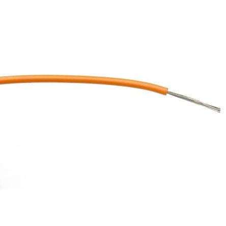 Zapojovací vodič, řada: RS PRO, typ kabelu: Třída 5 BS EN 60228, prameny vodičů: 16/0.2 mm, Oranžová, 1000V ac 100 m