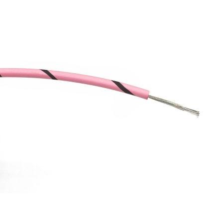 Zapojovací vodič, řada: RS PRO, typ kabelu: Třída 5 BS EN 60228, prameny vodičů: 16/0.2 mm, Růžová, Černá, 1000V ac 100