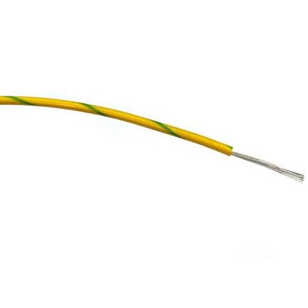 Zapojovací vodič, typ kabelu: Třída 5 BS EN 60228, prameny vodičů: 16/0.2 mm, Zelená, Žlutá, 1000V ac 500 m
