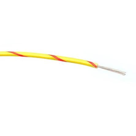 Zapojovací vodič, řada: RS PRO, typ kabelu: Třída 5 BS EN 60228, prameny vodičů: 16/0.2 mm, Červená, Žlutá, 1000V ac 100