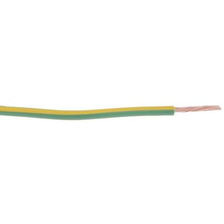 Zapojovací vodič, řada: RS PRO, typ kabelu: Třída 5 BS EN 60228, prameny vodičů: 50 x 0.25 mm, Žlutá, Zelená, 300V, 500