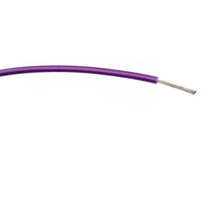 Zapojovací vodič, typ kabelu: Třída 5 BS EN 60228, prameny vodičů: 24/0.2 mm, Purpurová, 1000V ac 100 m Polyvinylchlorid