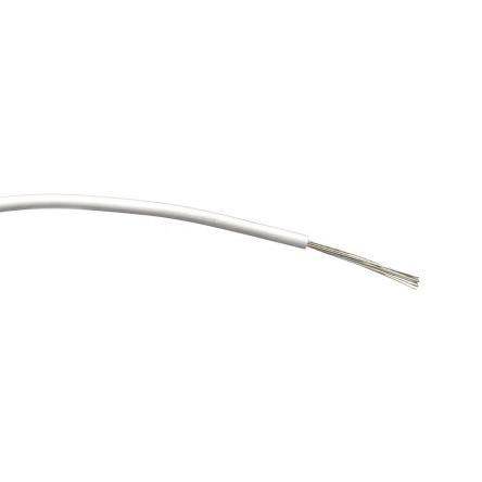 Zapojovací vodič, typ kabelu: Třída 5 BS EN 60228, prameny vodičů: 24/0.2 mm, Bílá, 1000V ac 500 m Polyvinylchlorid RS