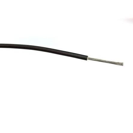 Zapojovací vodič, typ kabelu: Třída 5 BS EN 60228, prameny vodičů: 32/0.2 mm, Černá, 1000V ac 500 m Polyvinylchlorid RS