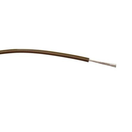 Zapojovací vodič, typ kabelu: Třída 5 BS EN 60228, prameny vodičů: 32/0.2 mm, Hnědá, 1000V ac 100 m Polyvinylchlorid RS