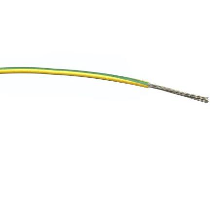 Zapojovací vodič, typ kabelu: Třída 5 BS EN 60228, prameny vodičů: 32/0.2 mm, Žlutá, Zelená, 1000V ac 100 m